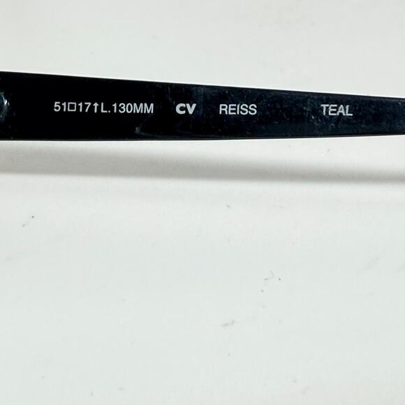 BCBGMAXAZRIA Reiss eyeglass frame 51-17-130 Teal metal w/Brown H18856 - Picture 6 of 7